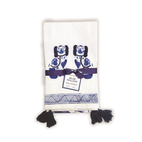 Blue and White Chinoiserie Towel Set