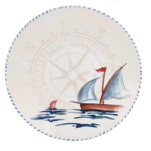 Sailboat and Compass Pasta Bowl
