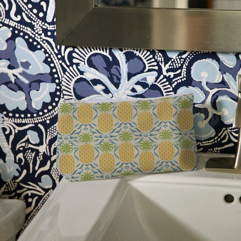 Newport Pineapple Zippered Cosmetics Case