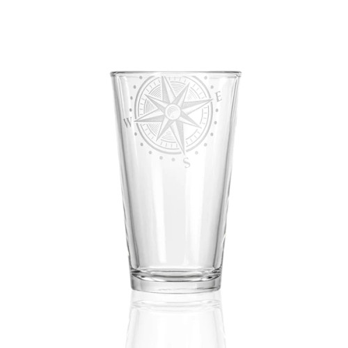 Compass Star Pint Glass