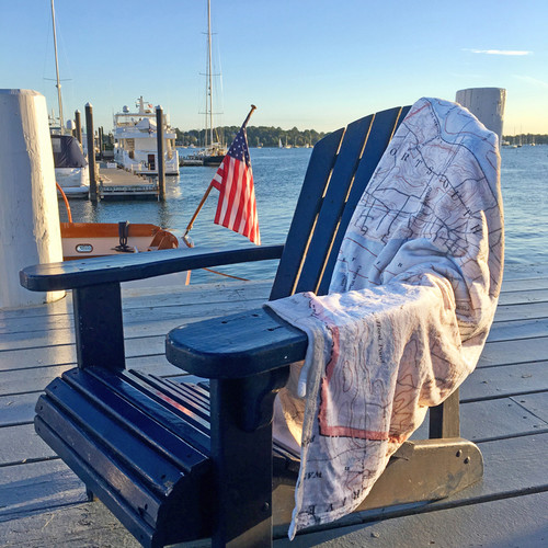 newport county map fleece throw