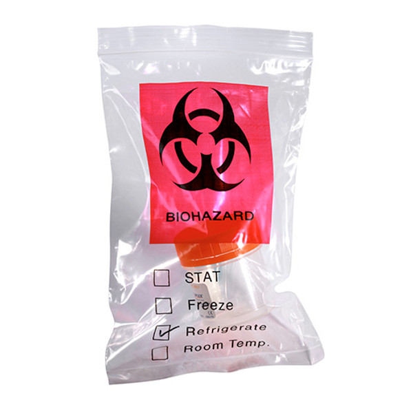 Reclosable Biohazard Bags 3-Ply 2 mil