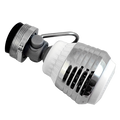 Chrome/White Dual Spray Swivel Kitchen Faucet Aerator with Pause Lever
