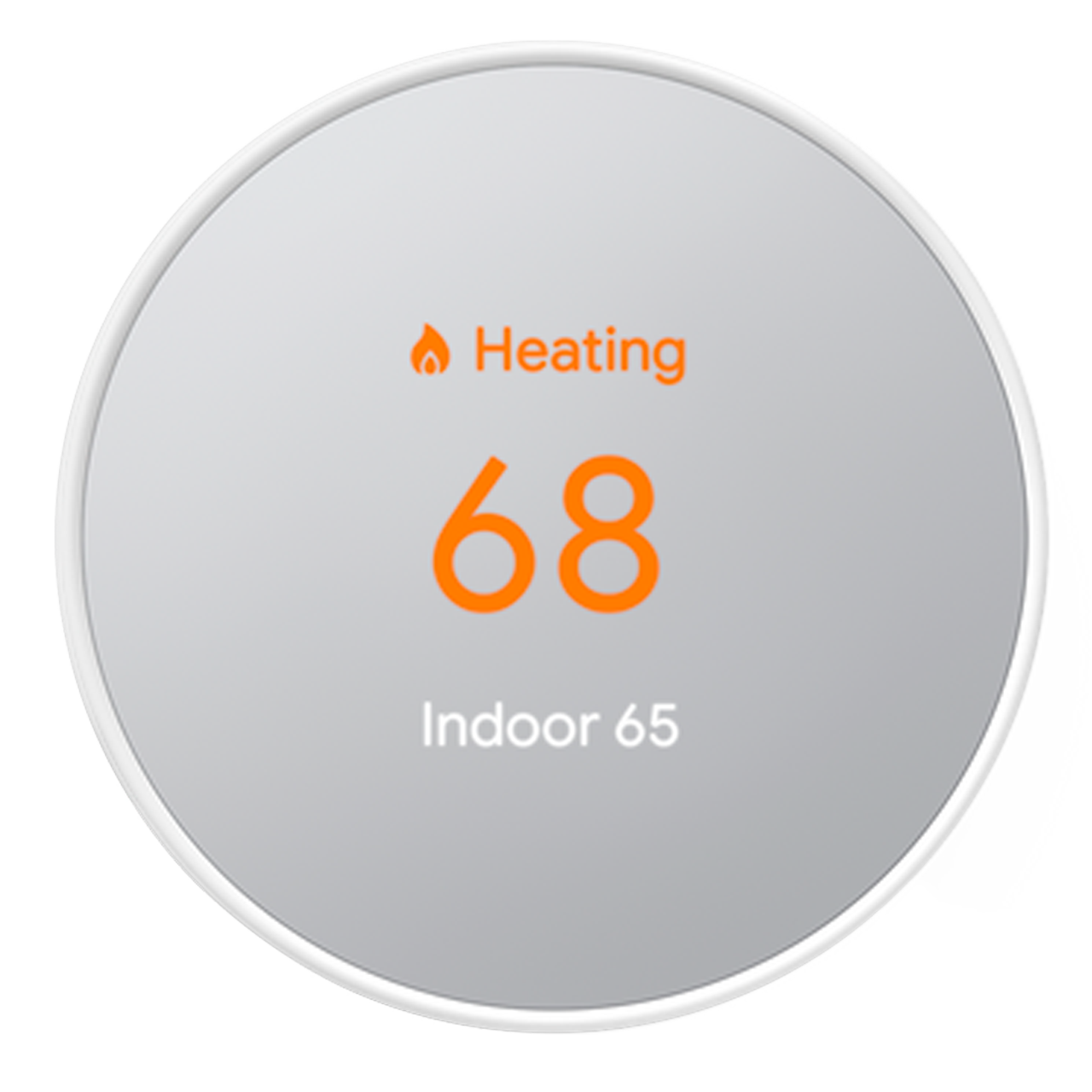 Nest Thermostat set to 68 degrees heating