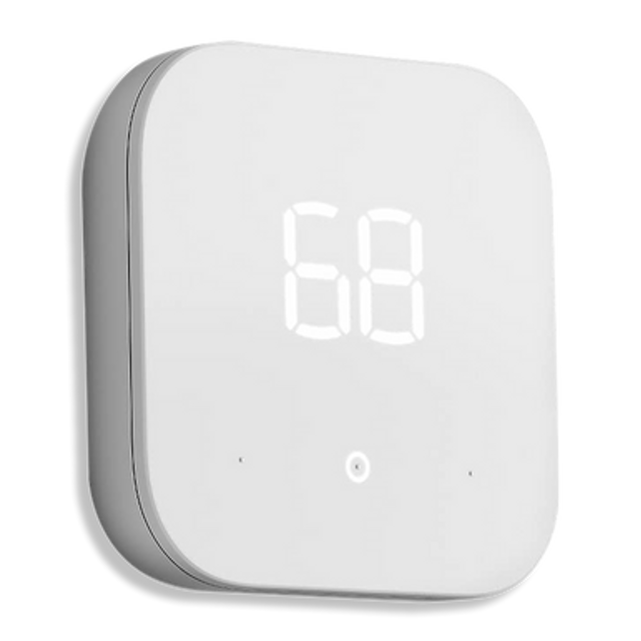 Amazon Smart Thermostat set to 68 degrees with white background Amazon Smart Thermostat set to 68 degrees with white background