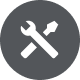 Screwdriver and Wrench crossed