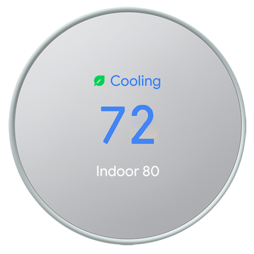 Nest thermostat set to 78 degrees cooliing