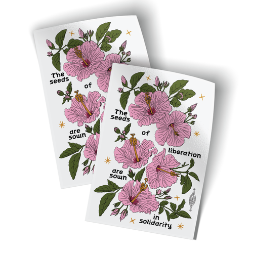The Seeds Of Liberation (2.75" x 4" Vinyl Sticker -- Pack of Two!)