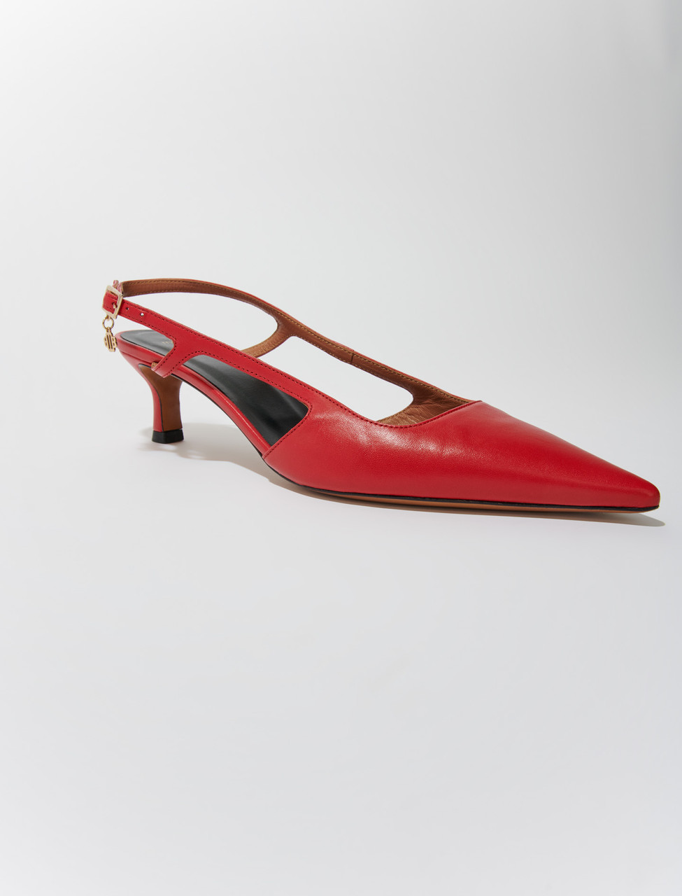 Red Leather Pumps | Maje