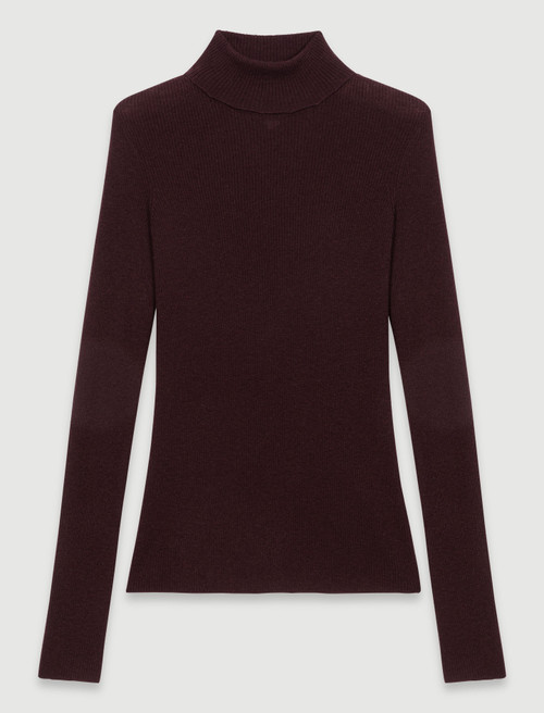Wool and silk jumper - Brown