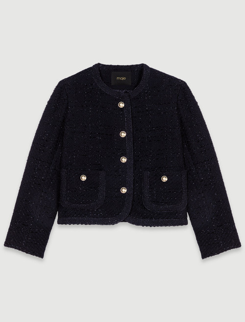 Short tweed jacket - Black