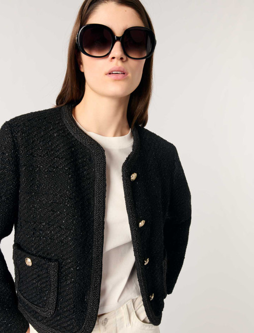 Short tweed jacket - Black