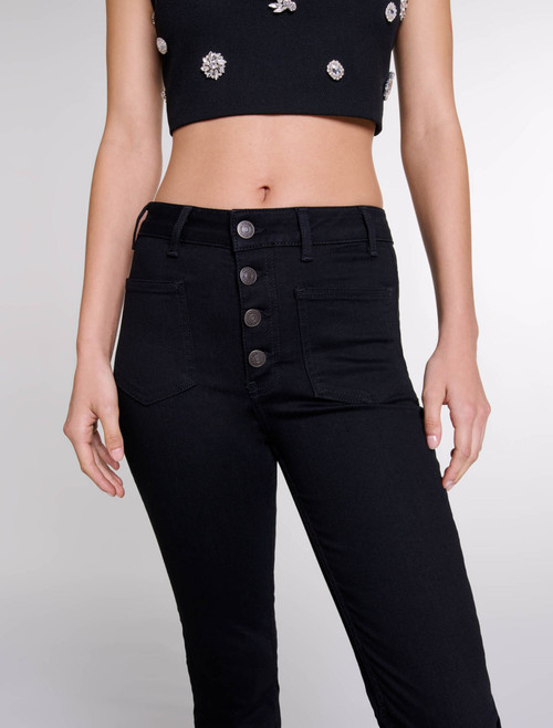 Flared high rise jeans - Black