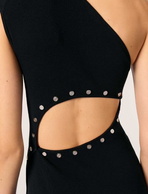 Asymmetric knit maxi dress - Black Asymmetric knit maxi dress - Black