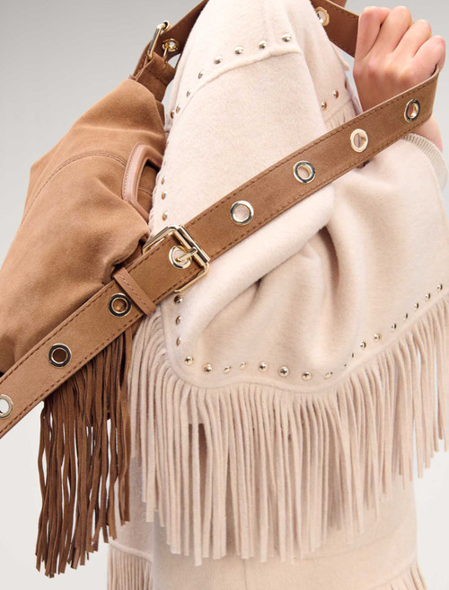 Double breasted fringed coat - Beige Double breasted fringed coat - Beige