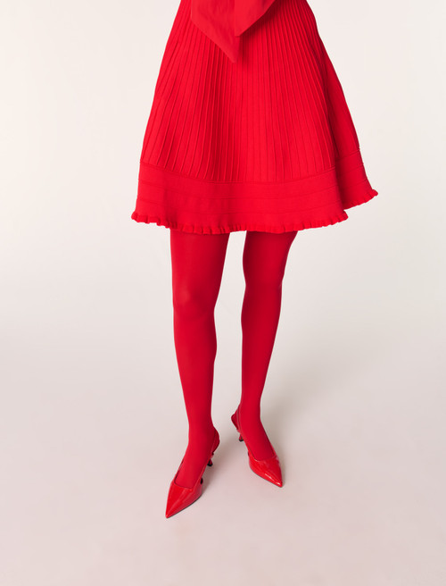 Short knit dress - Red