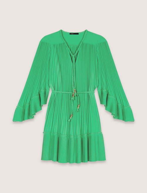 Short pleated dress - Green