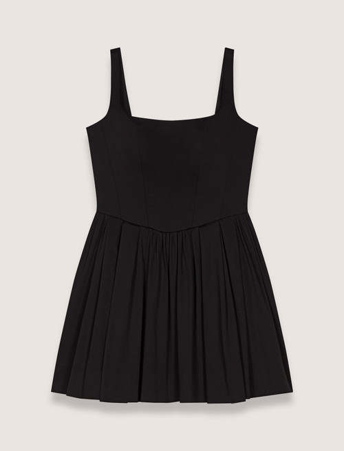 Short cotton dress - Black