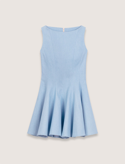 Short flared cotton dress - Blue Short flared cotton dress - Blue