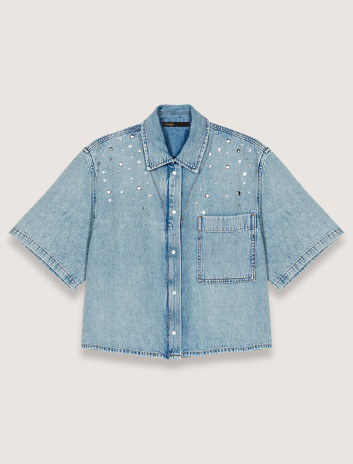 Studded denim shirt - Blue
