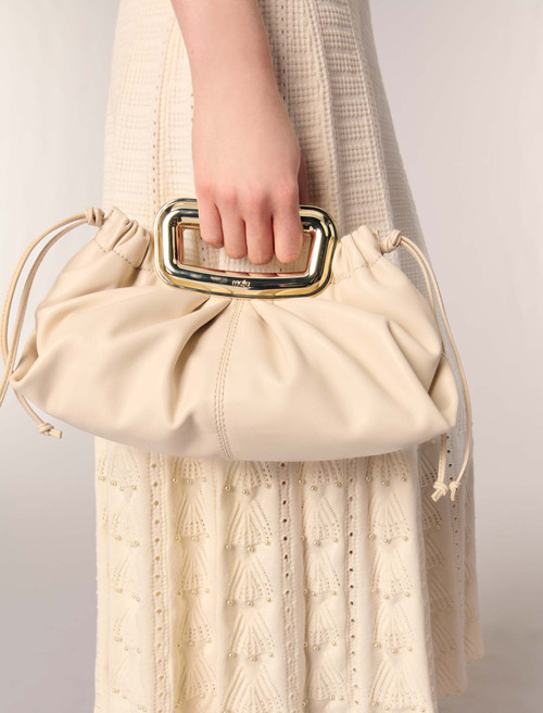 Beaded pointelle knit dress - White Beaded pointelle knit dress - White