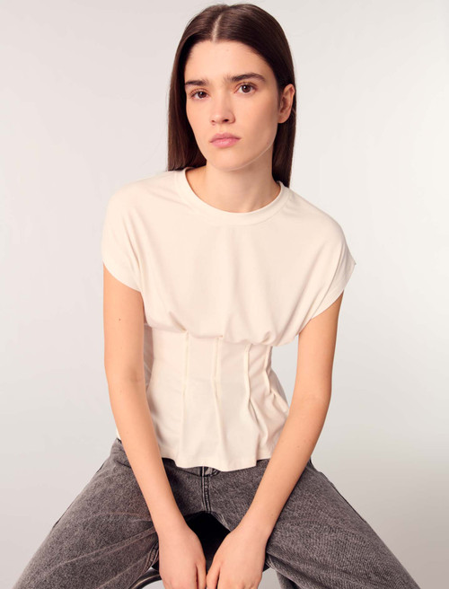 Tshirt with darts - White