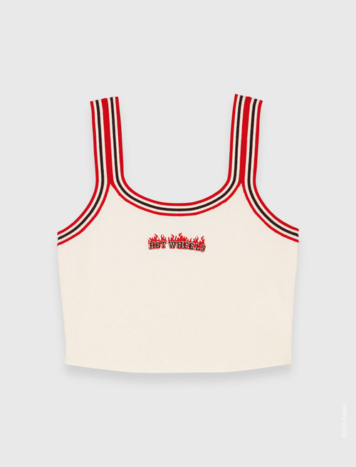 Knit crop top - White