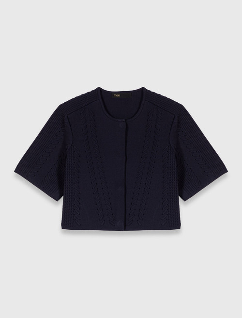 Cropped cardigan - Navy
