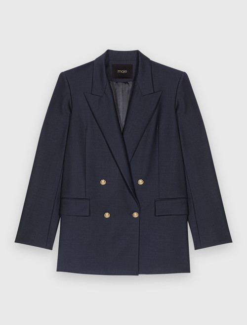 Suit jacket with gold buttons - Navy