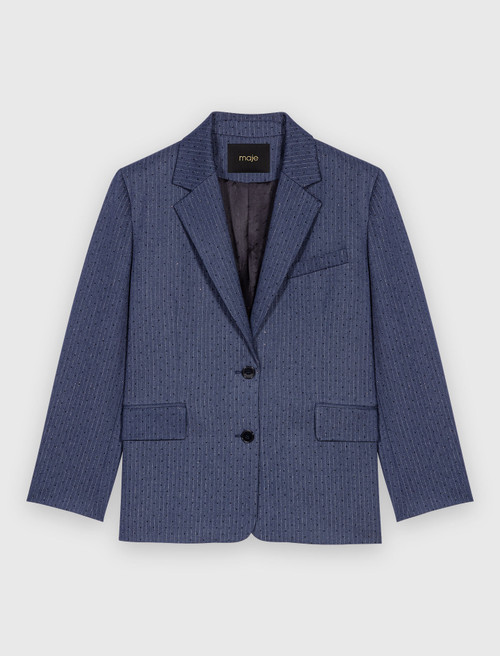 Rhinestone suit jacket - Blue