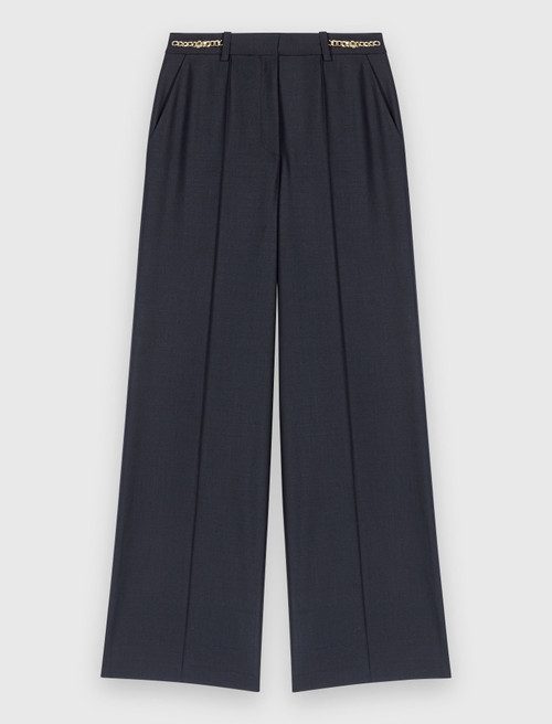 Suit trousers with chain detail - Navy