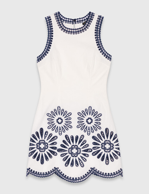 Short Straight Dress - White