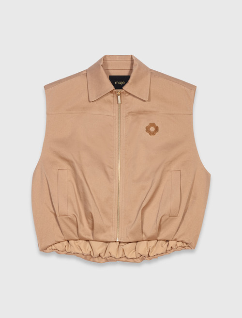 Sleeveless jacket - Beige