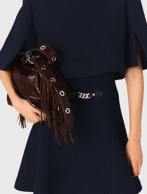 2 in 1 tweed dress - Navy