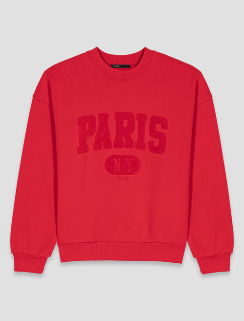 PARIS NY lettering sweatshirt - Red