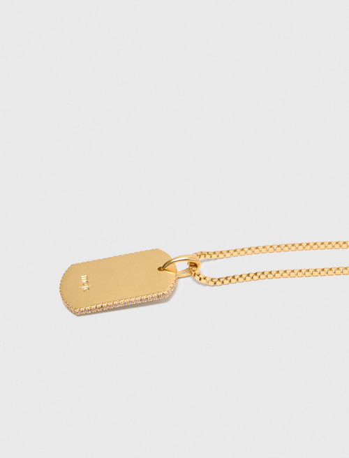 Zodiac sign plaque necklace Capricorn - Gold