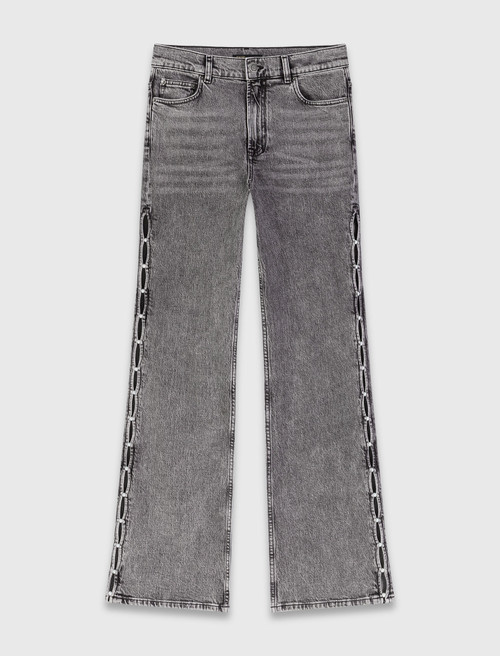 Beaded wide leg jeans - Grey
