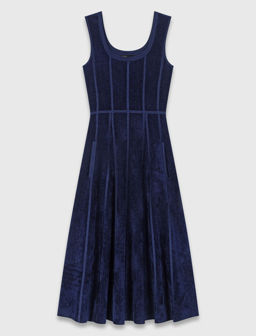 Velvet maxi dress - Navy