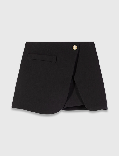 Layered effect suit shorts - Black