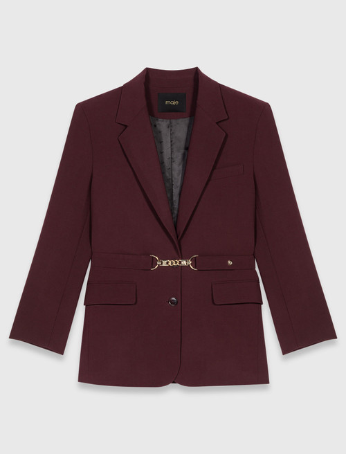Belted suit jacket - Red