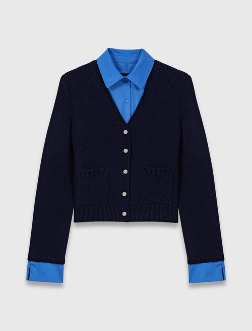 Cardigan with removable details - Navy