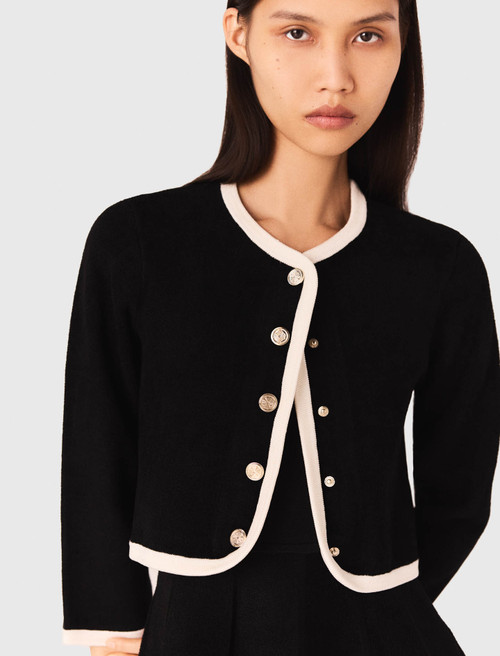 2 in 1 velvet effect dress - Black