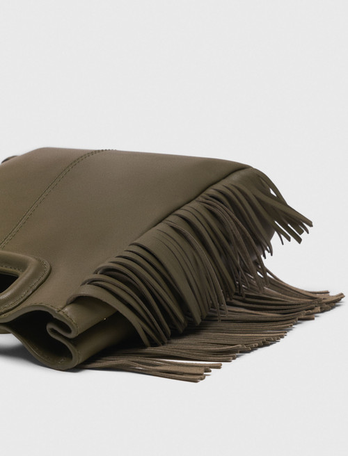 Smooth leather M bag - Khaki