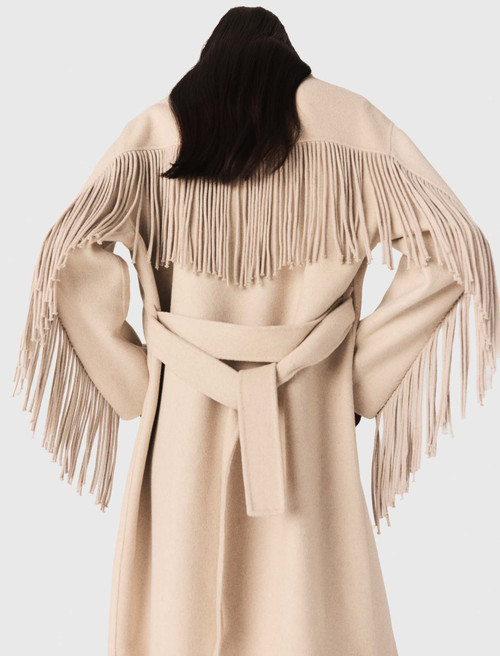 Long wool coat - Beige Long wool coat - Beige