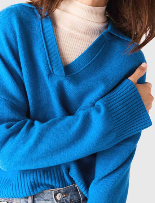 Wool blend cardigan - Blue Wool blend cardigan - Blue