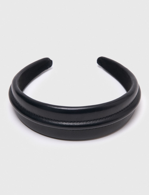 Leather headband - Black Leather headband - Black