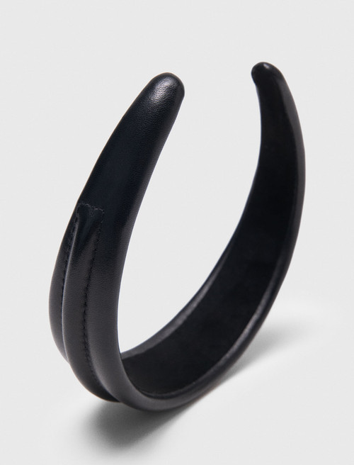 Leather headband - Black Leather headband - Black
