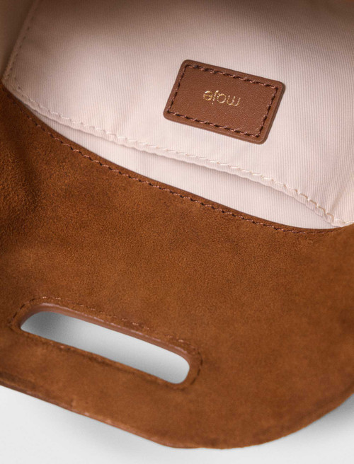 Topstitched suede Miss M Mini bag - Brown