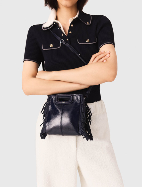 Naplak leather M Mini bag - Navy