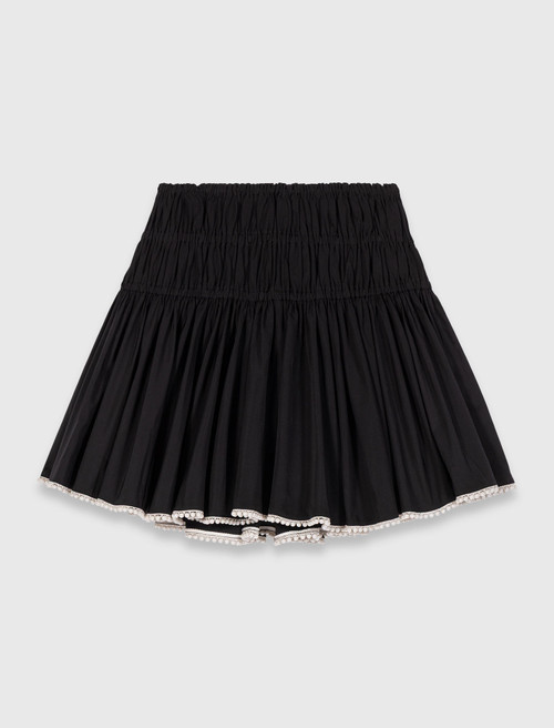Beaded taffeta skirt - Black